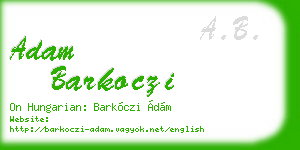 adam barkoczi business card