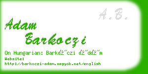 adam barkoczi business card